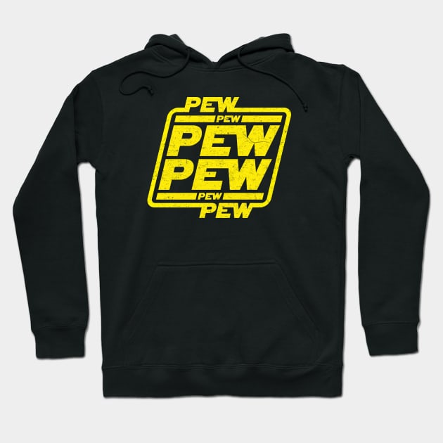 Pew pew vintage dirty Hoodie by Bomdesignz